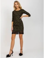 Dámské šaty LK SK model 17925136 černé a zlaté - FPrice Dámské šaty LK SK model 17925136 černé a zlaté - FPrice