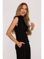 M890 Souprava s projmutým topem a širokými kalhotami - černá M890 Souprava s projmutým topem a širokými kalhotami - černá