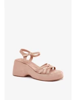 Dámské sandály model 21253429 světle hnědé Step in style - SWEET SHOES