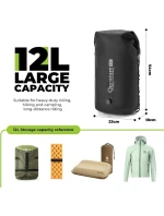 Qunature vodotěsný vak s ventilem černý 12l