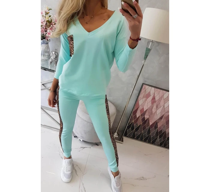 Mátová sada s leopardím potiskem