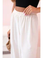 Kalhoty se širokými nohavicemi světle béžová Kalhoty se širokými nohavicemi světle béžová