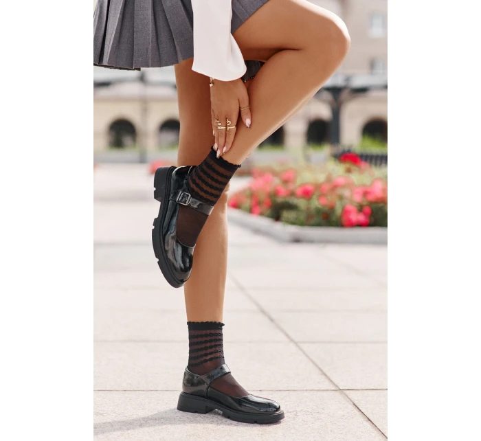 Lakované Dámské Polobotky S Páskem Černé Vinceza model 21671915 - Boto