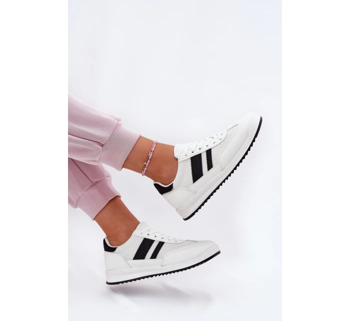 Dámské Tenisky Z Eko Semiše Bílé model 21691096 - Boto Dámské Tenisky Z Eko Semiše Bílé model 21691096 - Boto