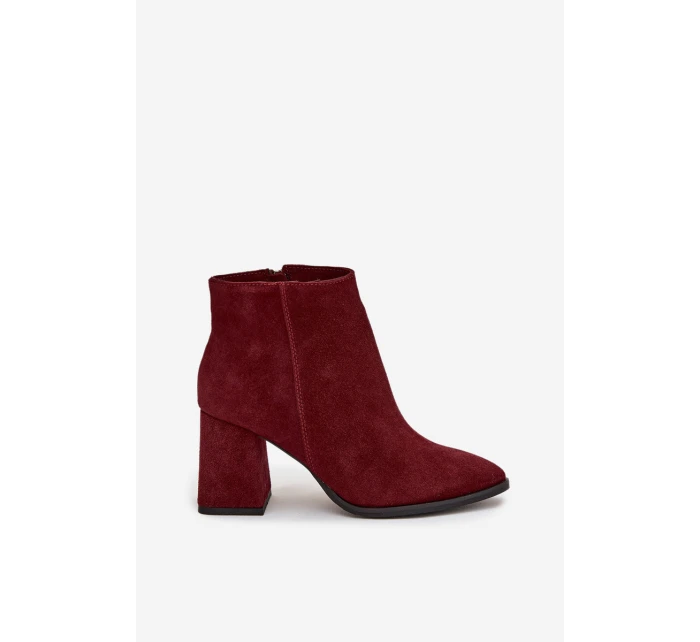 Dámské boty na podpatku se zlatým detailem Čokoládové model 21712915 - Zazoo