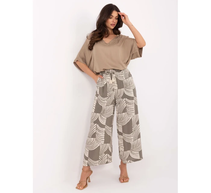 Kalhoty D73771M62237G khaki Kalhoty D73771M62237G khaki