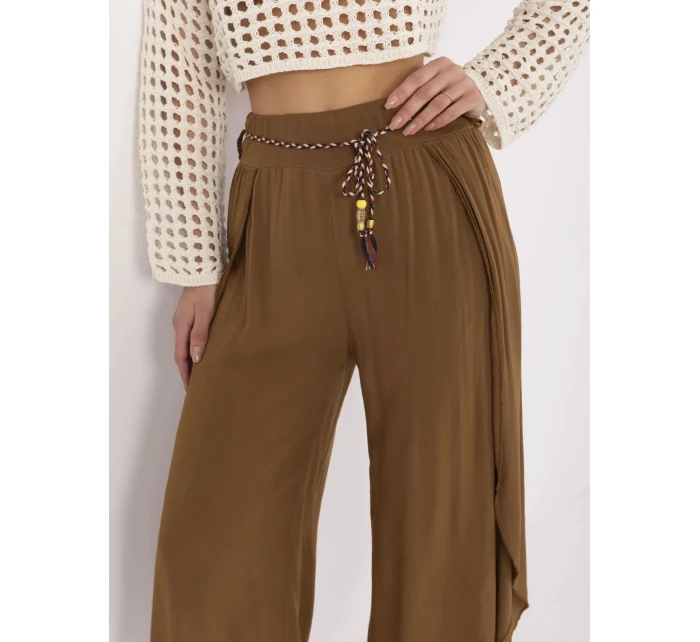 TW SP BI kalhoty model 20969226 světle hnědé - FPrice TW SP BI kalhoty model 20969226 světle hnědé - FPrice