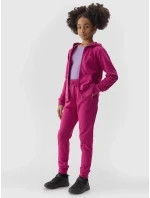Dívčí tepláky typu jogger 4F - růžové Dívčí tepláky typu jogger 4F - růžové