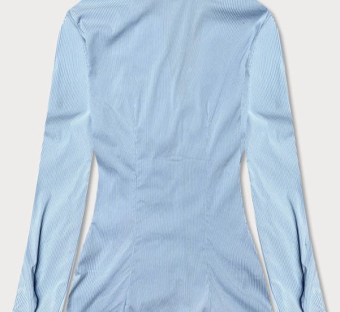 Světle modrá drobně pruhovaná dámská košile (SSY2026)