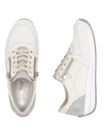 Dámská krémová kožená sportovní polobotka model 21910625 - Rieker Dámská krémová kožená sportovní polobotka model 21910625 - Rieker