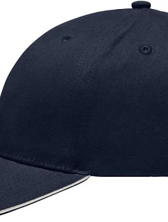 Daiber MB 6541 Lehce broušená 6 panelová sandwich kšiltovka 03.6541 navy/white