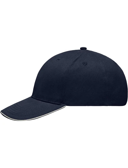 Daiber MB 6541 Lehce broušená 6 panelová sandwich kšiltovka 03.6541 navy/white