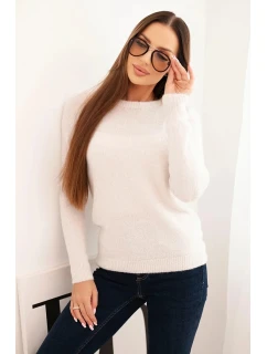 Svetr dámský z baby alpaky s dlouhým rukávem béžový