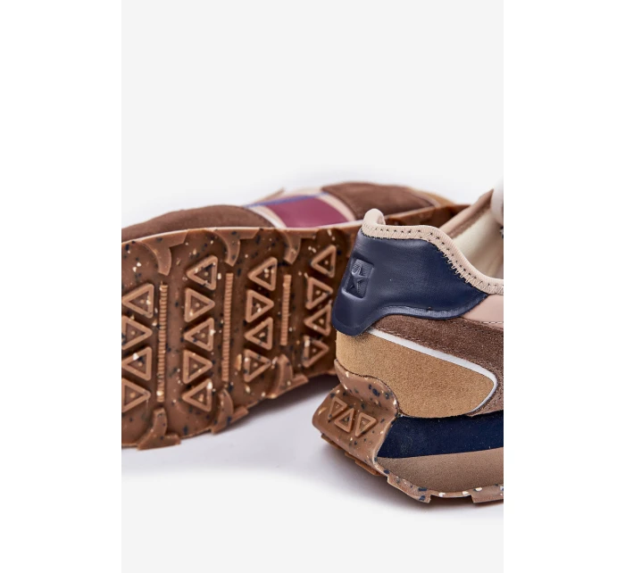 Semišové Pánské Tenisky Na Platformě Big Star RR174475 Hi-Poly System Béžové Semišové Pánské Tenisky Na Platformě Big Star RR174475 Hi-Poly System Béžové