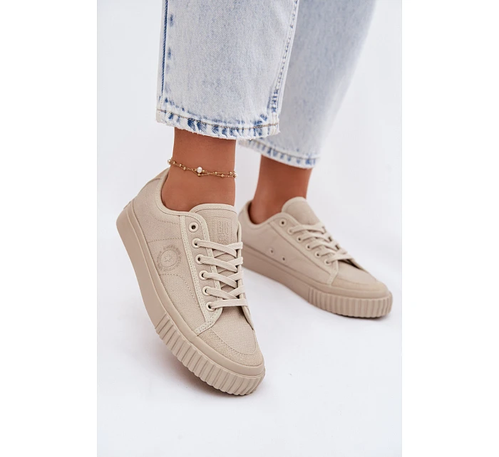 Nízké dámské tenisky Big Star model 22101556 béžové - Big Star Shoes Nízké dámské tenisky Big Star model 22101556 béžové - Big Star Shoes