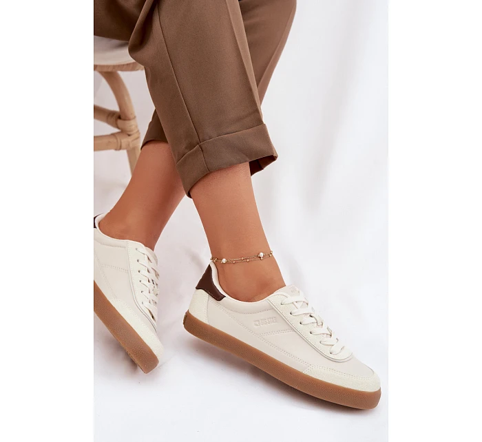 Dámské tenisky z eko kůže Big Star TT274311 světle béžové