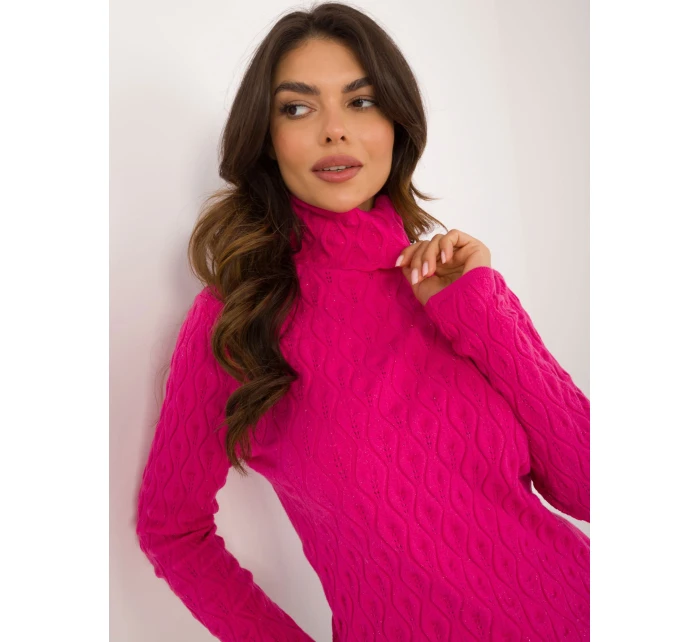 Sweter AT SW fuksjowy model 20493432 - FPrice Sweter AT SW fuksjowy model 20493432 - FPrice