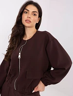 Mikina MJ BL H5034.19 tmavě hnědá