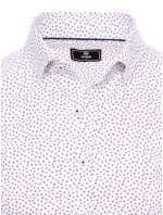 Bílá pánská košile s krátkým rukávem Dstreet KX1016