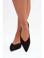 Dámské baleríny s přezkou Tanelia – černé Dámské baleríny s přezkou Tanelia – černé