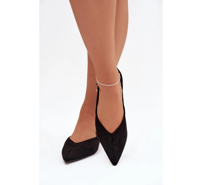 Dámské baleríny s přezkou Tanelia – černé Dámské baleríny s přezkou Tanelia – černé