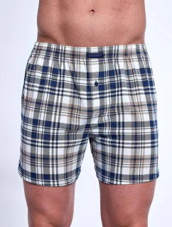 Pánské boxerky Cornette Comfort 002/319 Ecru s modrou vzor - Cornette