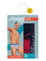 Pánské slipy Start Midi C2P box - BLUE - DARK COMBINATION - kombinace modré M008 - SLOGGI Pánské slipy Start Midi C2P box - BLUE - DARK COMBINATION - kombinace modré M008 - SLOGGI