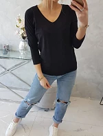 Halenka s výstřihem do V černá