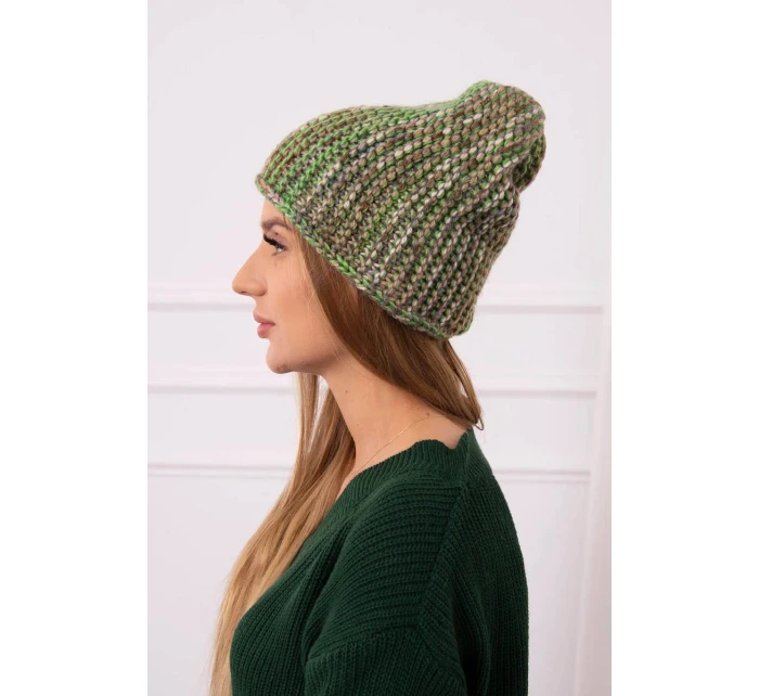 Fleecová čepice Zoja K306 zelená+béžová Fleecová čepice Zoja K306 zelená+béžová