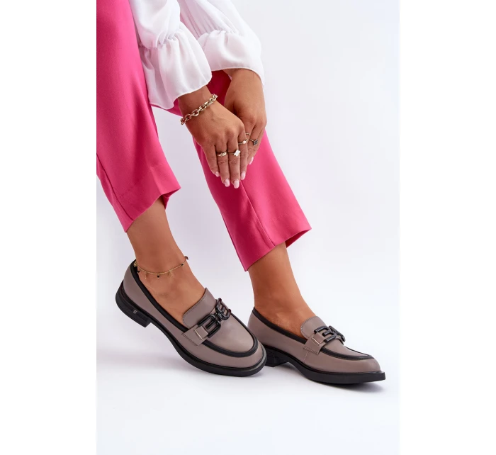 Elegantní dámské kožené mokasíny tmavě béžové Triana Elegantní dámské kožené mokasíny tmavě béžové Triana