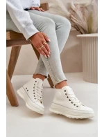 Dámské Tenisky Na Platformě Eko Kůže Big Star OO274064 Bílé Dámské Tenisky Na Platformě Eko Kůže Big Star OO274064 Bílé