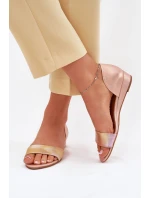 Kožené sandály model 21701914 růžové zlato - Maciejka
