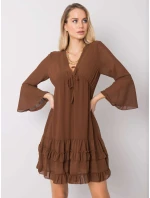 Sukienka DHJ SK model 20473535 brązowy - FPrice