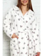Dámský župan 3013 bílý se srdíčky - CoCoon Dámský župan 3013 bílý se srdíčky - CoCoon
