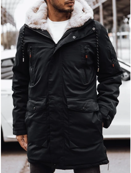 Pánská zimní bunda černá Dstreet TX4594 Pánská zimní bunda černá Dstreet TX4594