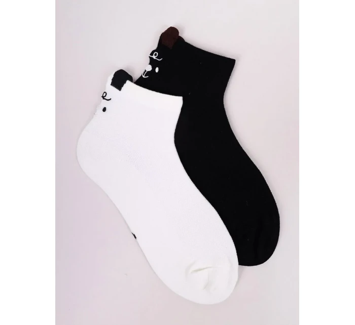 YOCLUB SKA-0178 Dívčí vyšívané ponožky 35-38