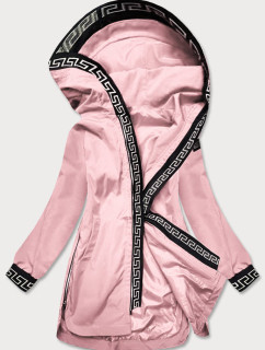 Jednoduchá růžová dámská bunda (B8017-81)