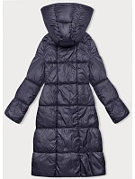 Tmavě modrá dlouhá dámská zimní bunda model 21245936 - W COLLECTION Tmavě modrá dlouhá dámská zimní bunda model 21245936 - W COLLECTION