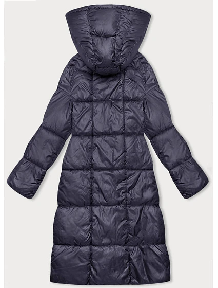 Tmavě modrá dlouhá dámská zimní bunda model 21245936 - W COLLECTION Tmavě modrá dlouhá dámská zimní bunda model 21245936 - W COLLECTION