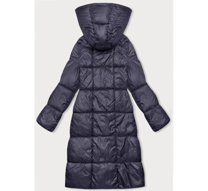 Tmavě modrá dlouhá dámská zimní bunda model 21245936 - W COLLECTION