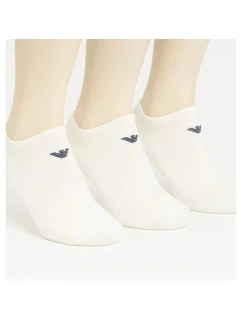 Emporio Armani Calza ponožky na nohy bavlněné bílé pohodlné 3-Pack