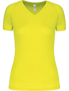 PA 477 Dámské sportovní tričko s výstřihem do V model 22513238 fluorescent yellow - Kariban ProAct