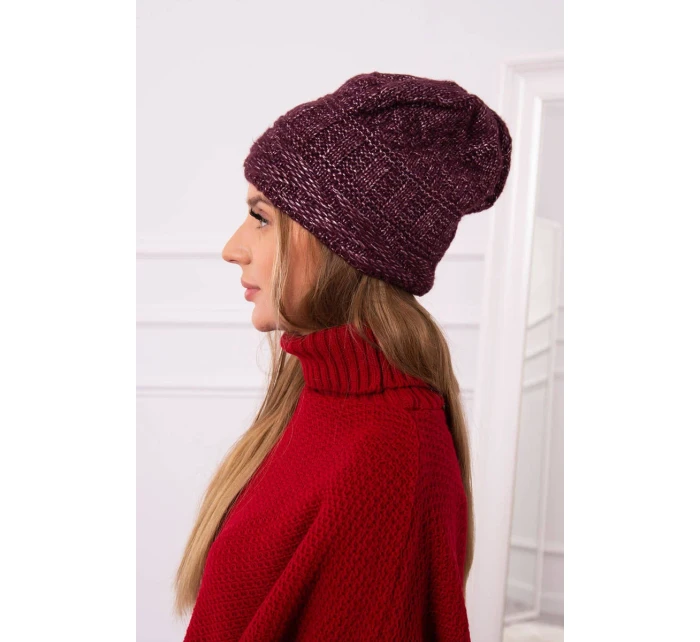 Fleecová čepice Edyta K298 tmavě fialová