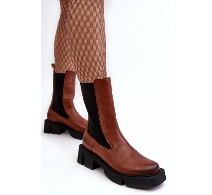 Dámské boty s kotníkem Laura Messi 2693/229 Hnědé