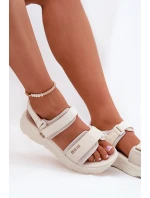 Dámské Sportovní Sandály Na Platformě Big Star model 21693771 Béžové - Big Star Shoes Dámské Sportovní Sandály Na Platformě Big Star model 21693771 Béžové - Big Star Shoes