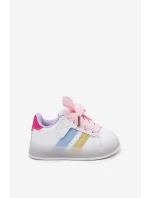 Sportovní boty dětské sneakers s svítící podrážkou bílo-růžové Arielle Sportovní boty dětské sneakers s svítící podrážkou bílo-růžové Arielle