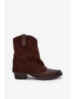 Zateplené Sněhule Na Podpatku Čokoládové model 21708412 - Boto