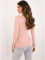 Sweter AT SW model 20493437 jasny różowy - FPrice Sweter AT SW model 20493437 jasny różowy - FPrice