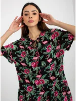 Šaty D73771M30306C černozelené Šaty D73771M30306C černozelené