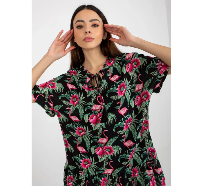 Šaty D73771M30306C černozelené Šaty D73771M30306C černozelené